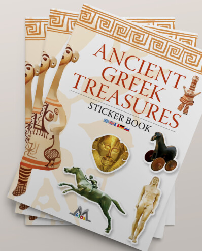 ancient greek treasures, sticker book