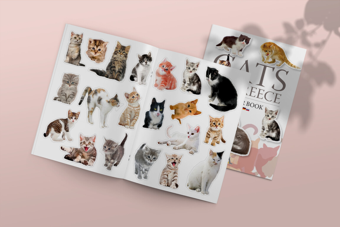 cats of greece, sticker book