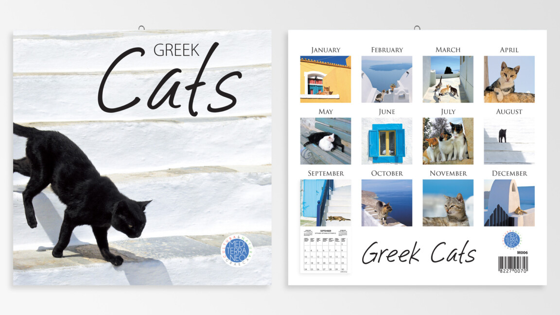 greek cats 15cm x 15cm