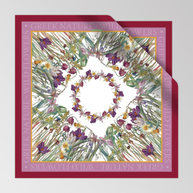 chiffon scarf wild flowers of greece