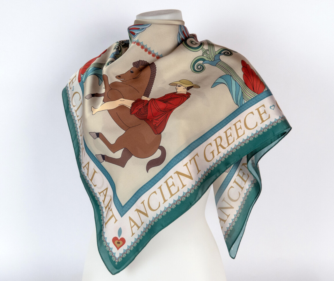 ancient greece chiffon scarf