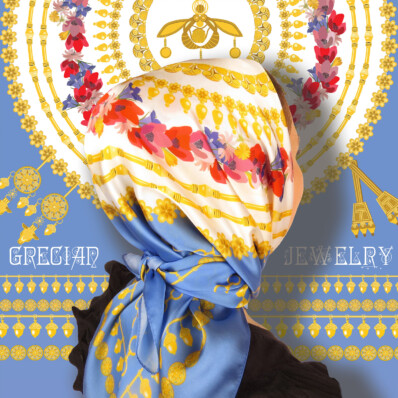 grecian jewelry chiffon scarf