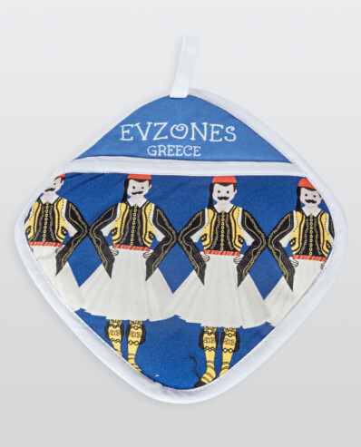 Greek Evzones illustrated potholder.