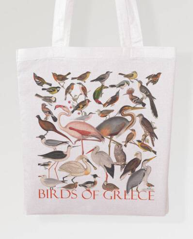cotton bag birds of greece