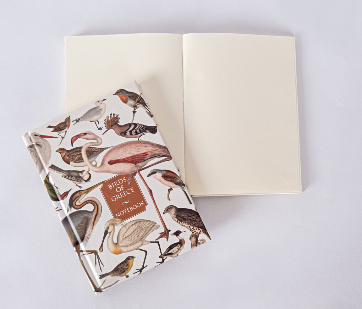 hardcover notebook birds of greece