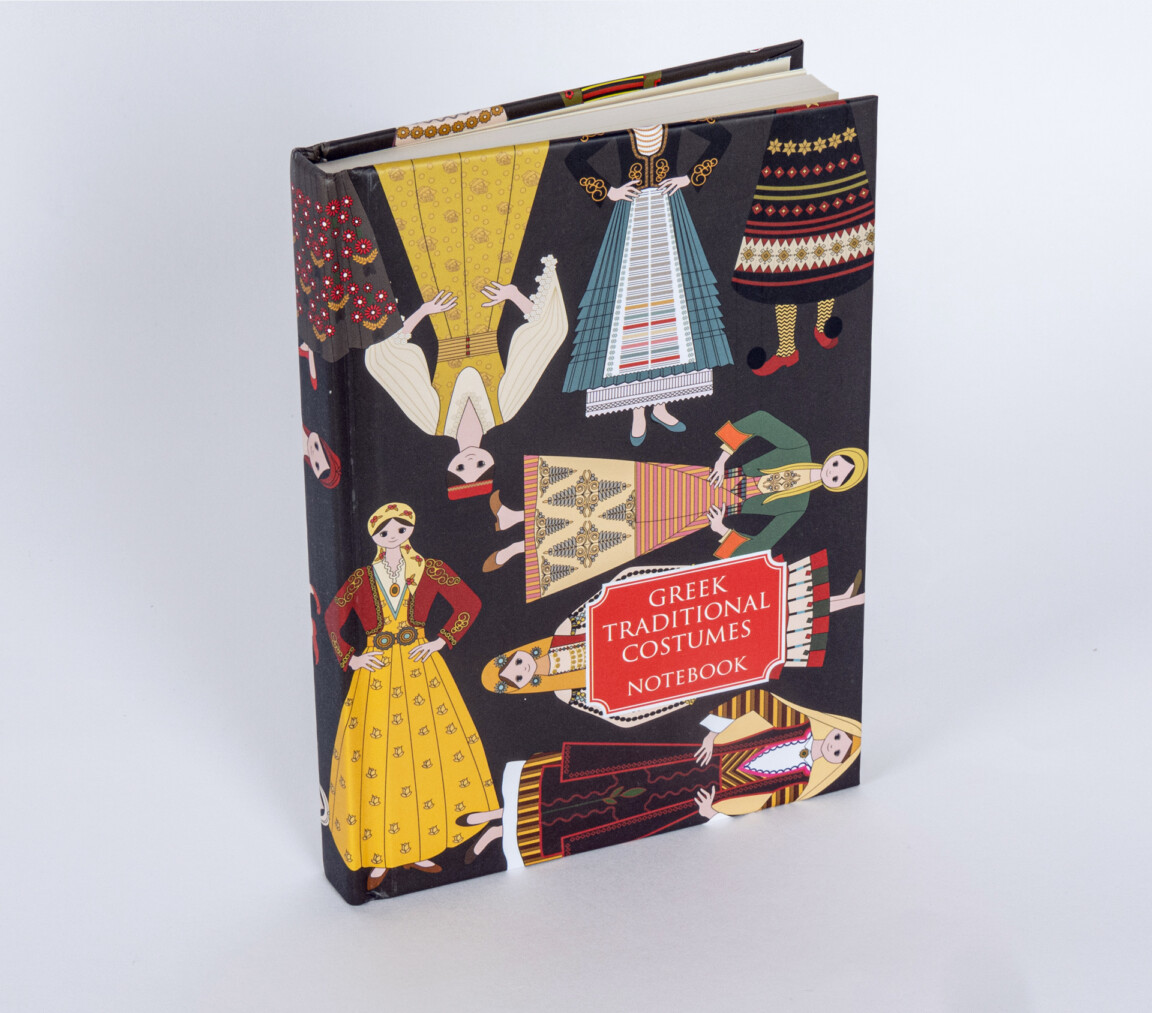hardcover notebook traditional greek costumes