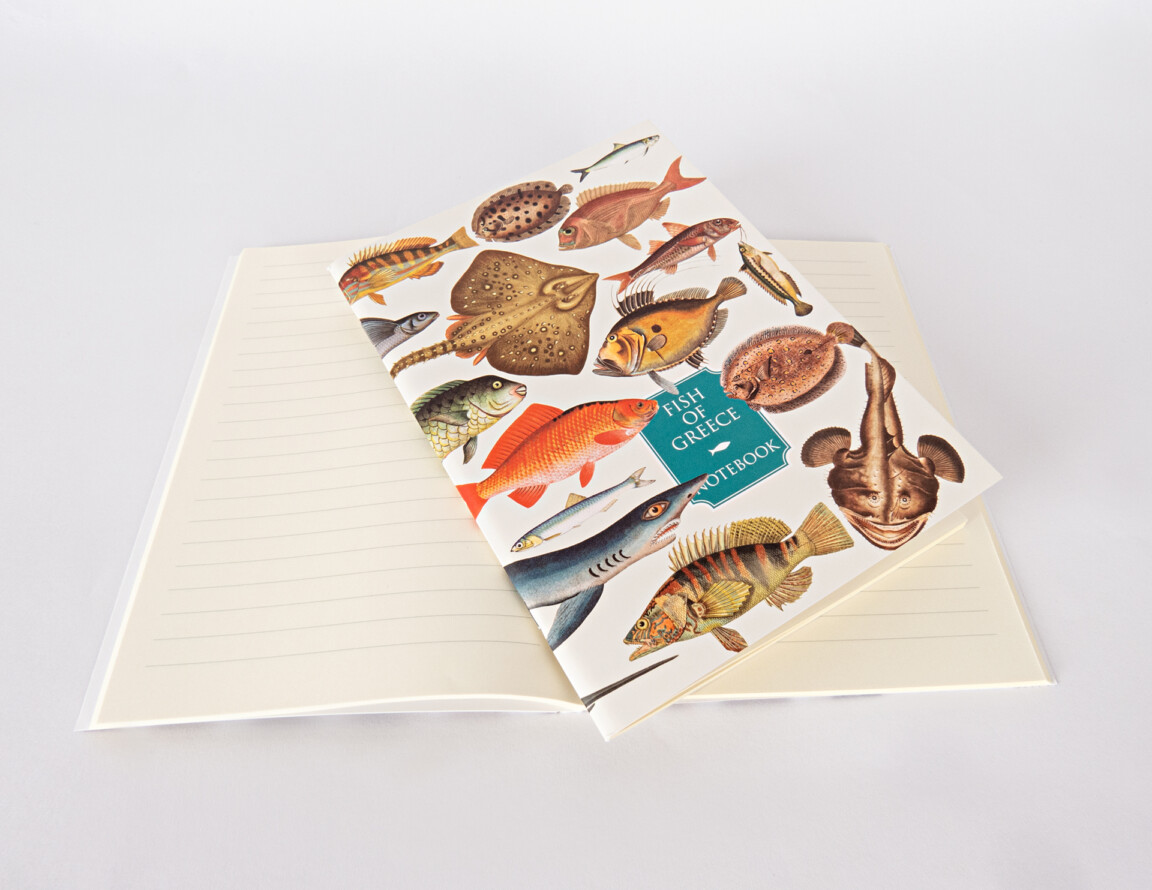 softcover notebook fish of greece