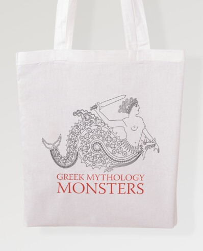 cotton bag greek mythology monsters / scyllla