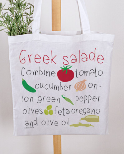 cotton bag greek salad