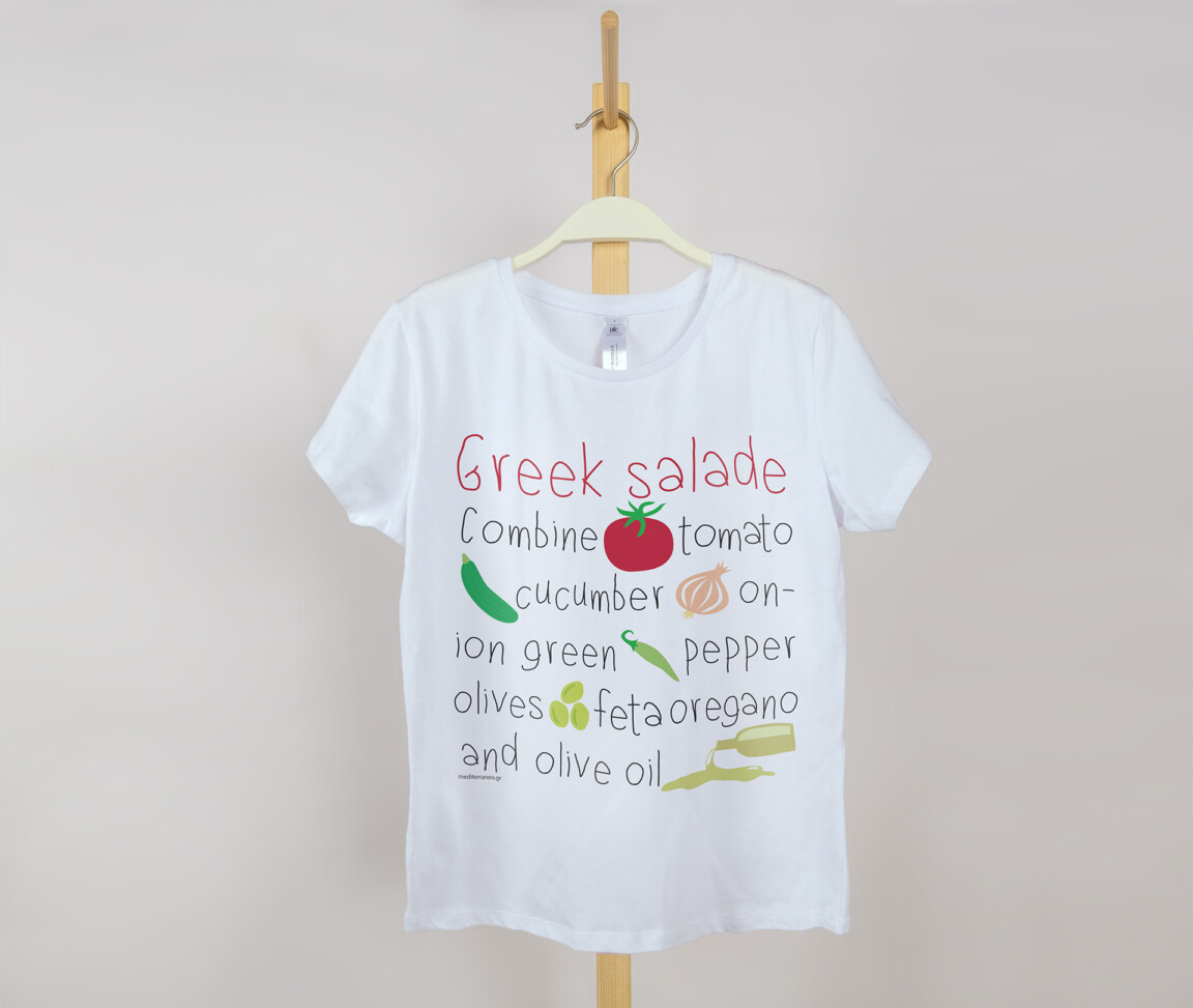 greek salad female tshirt