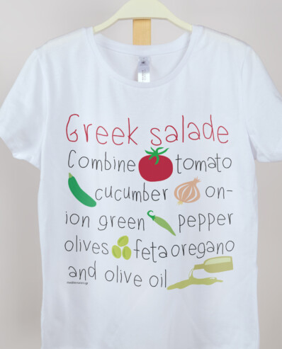 greek salad female tshirt