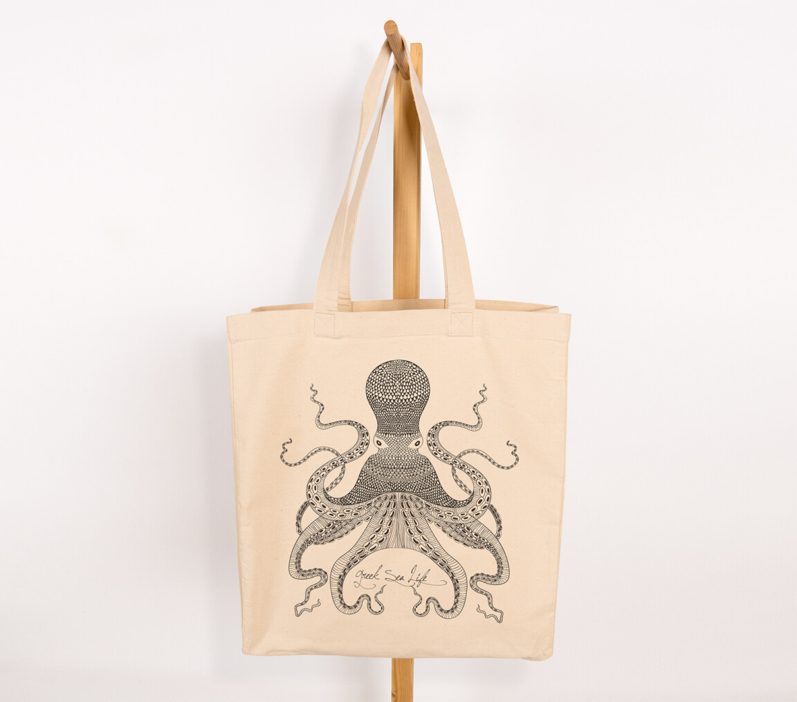 canvas bag octopus
