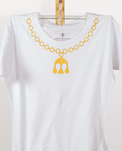 women t shirt greek treasures / chain