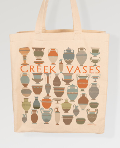 canvas bag greek vases
