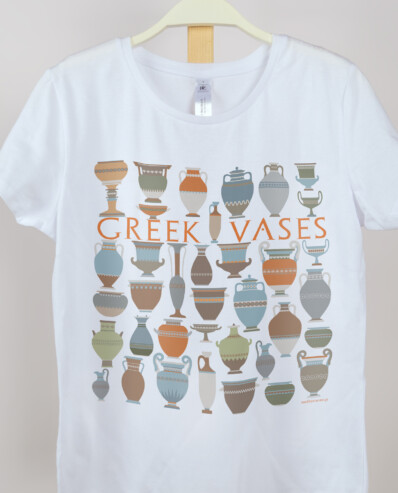 greek vases female tshirt