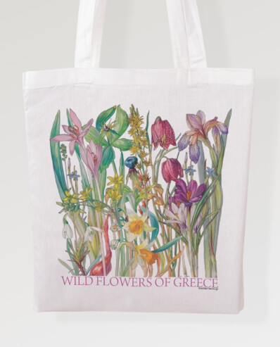 cotton bag wild flowers of greece