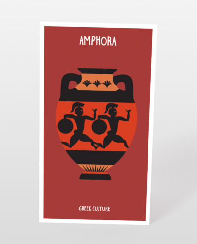 amphora postcard greek culture