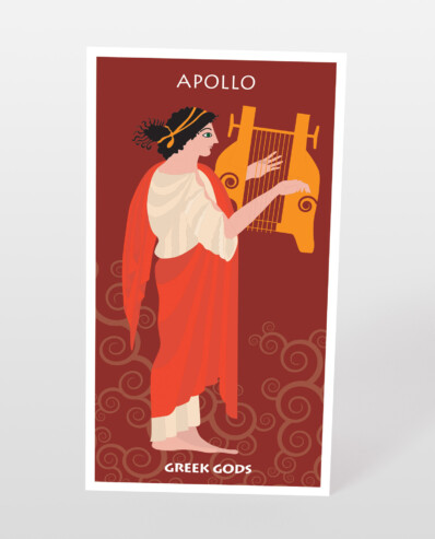 apollo postcard greek gods
