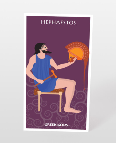 hephaestos postcard greek gods