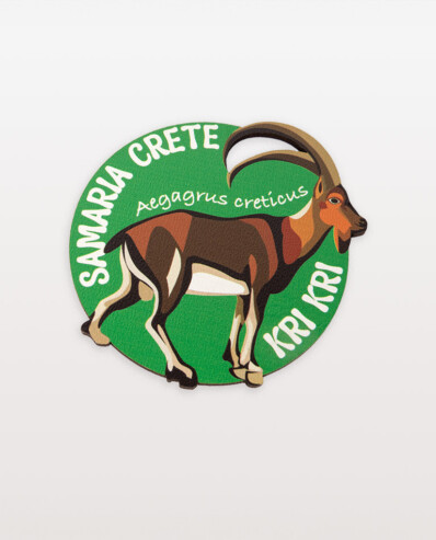 Samaria Crete kri-kri goat souvenir magnet.