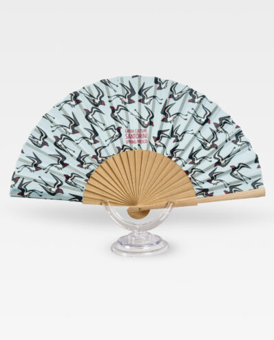 Santorini Spring Fresco Hand fan
